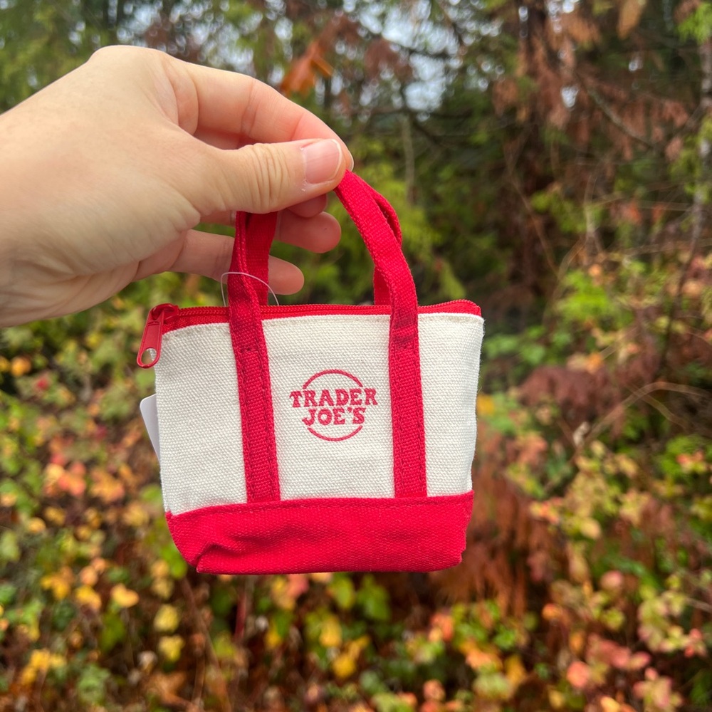 Trader Joe’s red micro tote bag